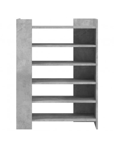 Scarpiera Grigio Cemento 74,5x37,5x100 cm in Legno Multistrato