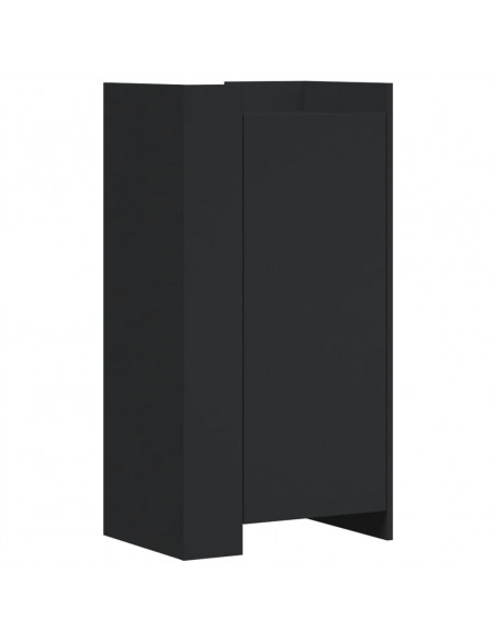 Scarpiera Nera 52x37,5x100 cm in Legno Multistrato