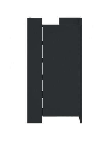 Scarpiera Nera 52x37,5x100 cm in Legno Multistrato