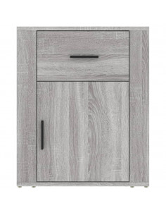 Comodino Grigio Sonoma 50x36x60 cm in Legno Multistrato 2