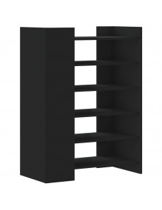 Scarpiera Nera 74,5x37,5x100 cm in Legno Multistrato 2
