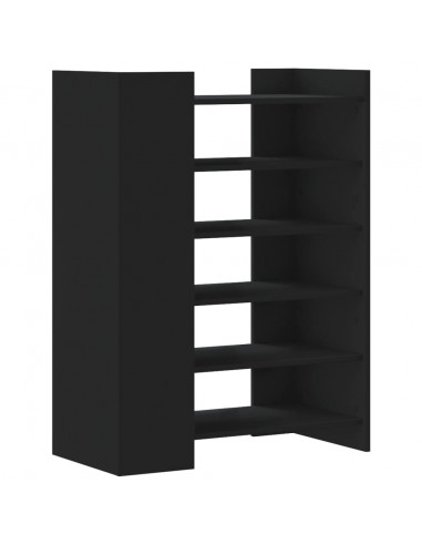 Scarpiera Nera 74,5x37,5x100 cm in Legno Multistrato