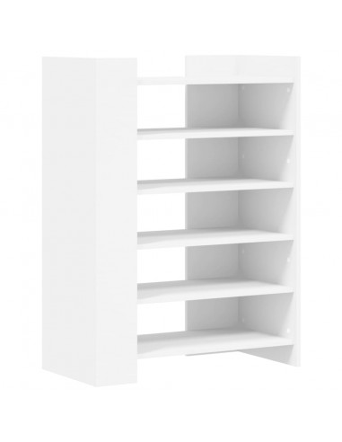 Scarpiera Bianca 74,5x37,5x100 cm in Legno Multistrato