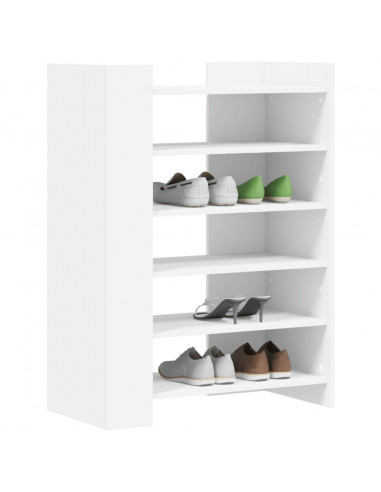 Scarpiera Bianca 74,5x37,5x100 cm in Legno Multistrato