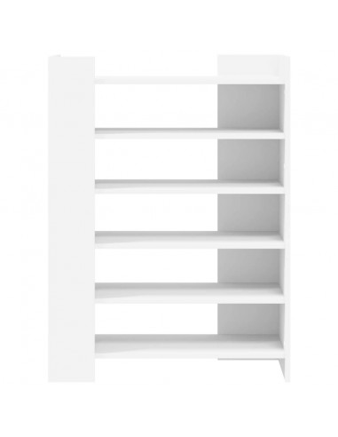 Scarpiera Bianca 74,5x37,5x100 cm in Legno Multistrato