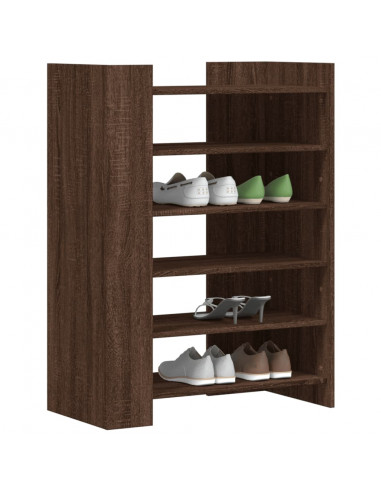 Scarpiera Rovere Marrone 74,5x37,5x100 cm in Legno Multistrato