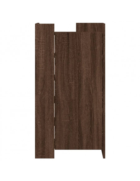 Scarpiera Rovere Marrone 52x37,5x100 cm in Legno Multistrato
