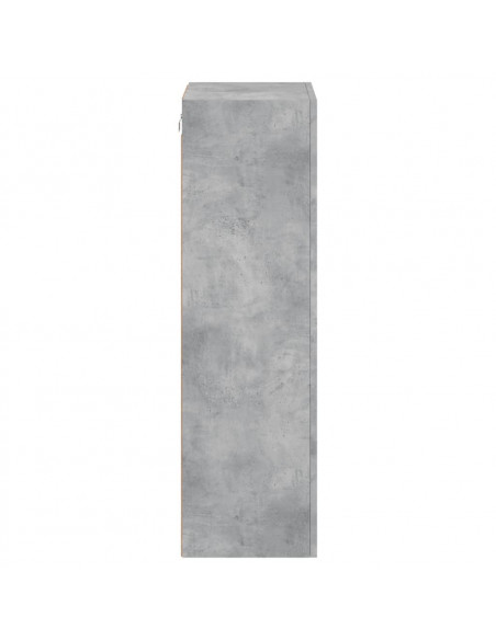 Mobile TV Parete Grigio Cemento 40,5x30x102cm Legno Multistrato