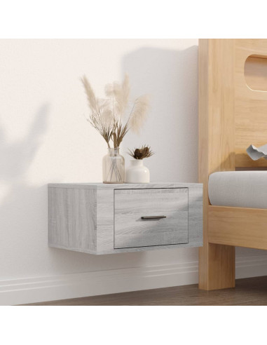 Comodini a Muro 2 pz Grigio Sonoma 50x36x25 cm