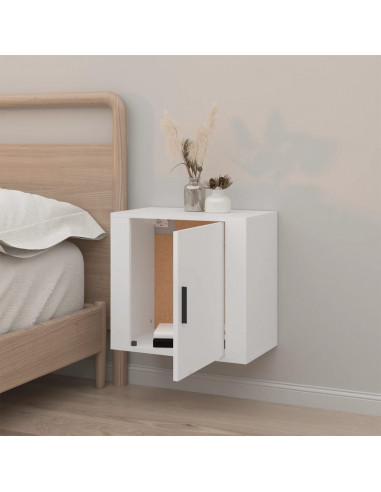 Comodino a Muro Bianco 50x30x47 cm