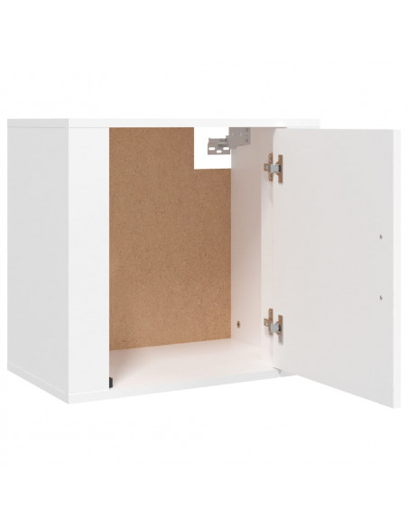 Comodini a Muro 2 pz Bianchi 50x36x47 cm