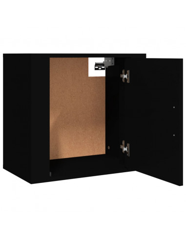 Comodini a Muro 2 pz Nero 50x30x47 cm