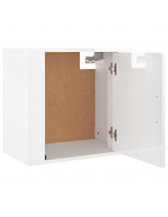 Comodini a Muro 2 pz Bianco Lucido 50x30x47 cm 2