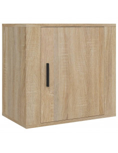 Comodino a Muro Rovere Sonoma 50x30x47 cm 2