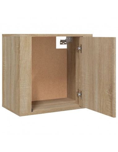 Comodini a Muro 2 pz Rovere Sonoma 50x30x47 cm