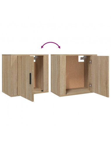 Comodini a Muro 2 pz Rovere Sonoma 50x30x47 cm
