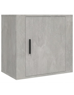 Comodino a Muro Grigio Cemento 50x30x47 cm 2