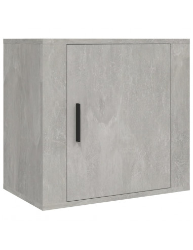 Comodino a Muro Grigio Cemento 50x30x47 cm