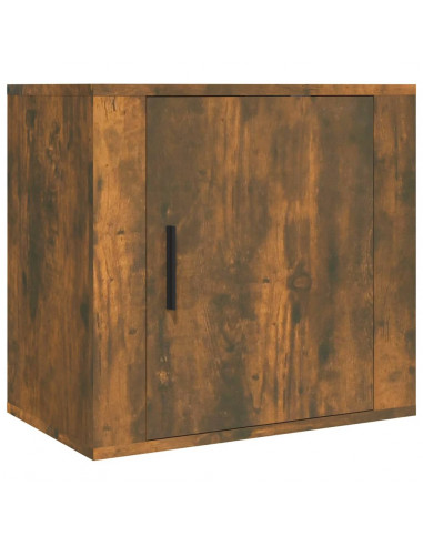 Comodino a Muro Rovere Fumo 50x30x47 cm