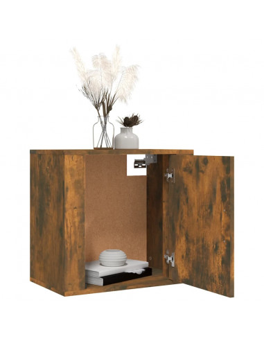 Comodino a Muro Rovere Fumo 50x30x47 cm