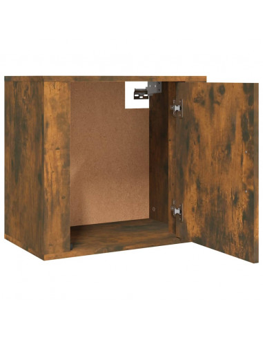 Comodini a Muro 2 pz Rovere Fumo 50x30x47 cm