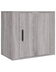 Comodino a Muro Grigio Sonoma 50x30x47 cm 2