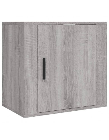 Comodino a Muro Grigio Sonoma 50x30x47 cm