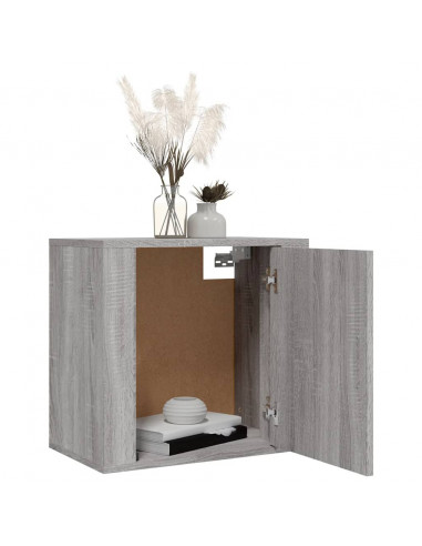 Comodino a Muro Grigio Sonoma 50x30x47 cm