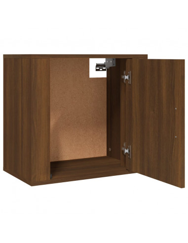 Comodini a Muro 2 pz Rovere Marrone 50x30x47 cm