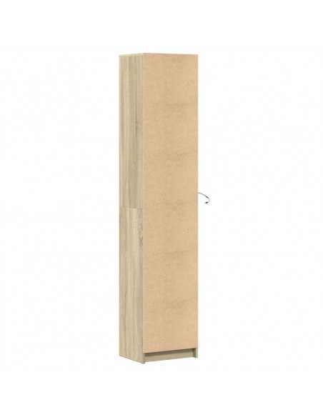 Credenza con LED Rovere Sonoma 41,5x32,5x200 cm in Truciolato