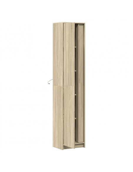 Credenza con LED Rovere Sonoma 41,5x32,5x200 cm in Truciolato