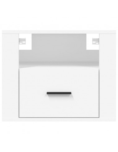 Comodino a Muro Bianco 50x36x40 cm