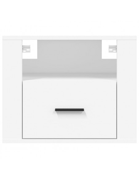 Comodino a Muro Bianco 50x36x40 cm