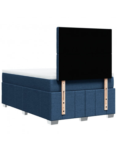 Giroletto a Molle con Materasso Blu 120x200 cm in Tessuto