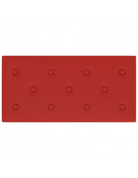 Pannelli Murali 12 pz Rosso Vino 60x30 cm Similpelle 2,16 m²