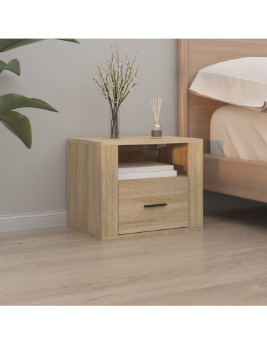 Comodini a Muro 2 pz Rovere Sonoma 50x36x40 cm