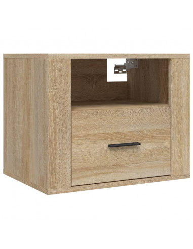 Comodini a Muro 2 pz Rovere Sonoma 50x36x40 cm
