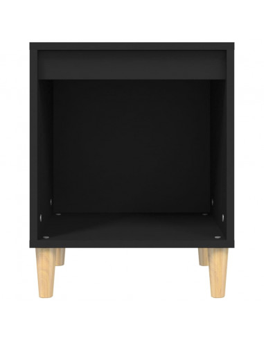 Comodino Nero 40x35x50 cm in Legno Multistrato
