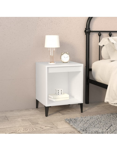 Comodini 2 pz in Bianco 40x35x50 cm