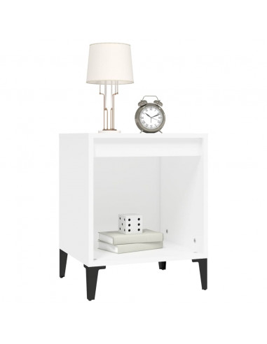 Comodini 2 pz in Bianco 40x35x50 cm