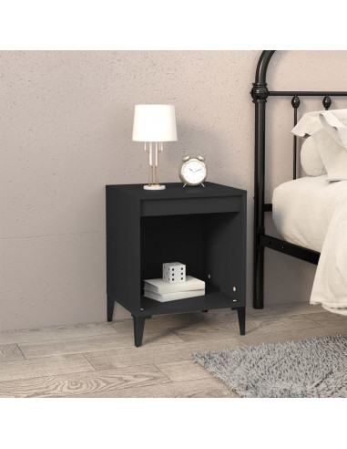 Comodini 2 pz Nero 40x35x50 cm