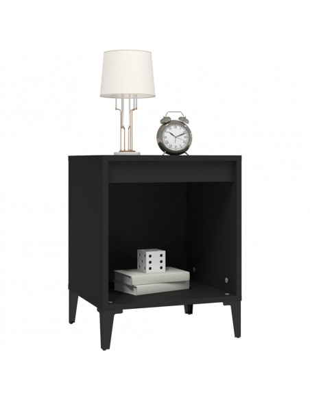 Comodini 2 pz Nero 40x35x50 cm