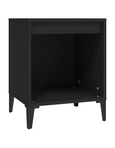 Comodini 2 pz Nero 40x35x50 cm