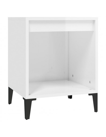 Comodino Bianco Lucido 40x35x50 cm