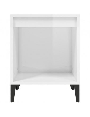 Comodino Bianco Lucido 40x35x50 cm