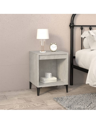 Comodini 2 pz Grigio Cemento 40x35x50 cm