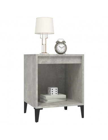 Comodini 2 pz Grigio Cemento 40x35x50 cm