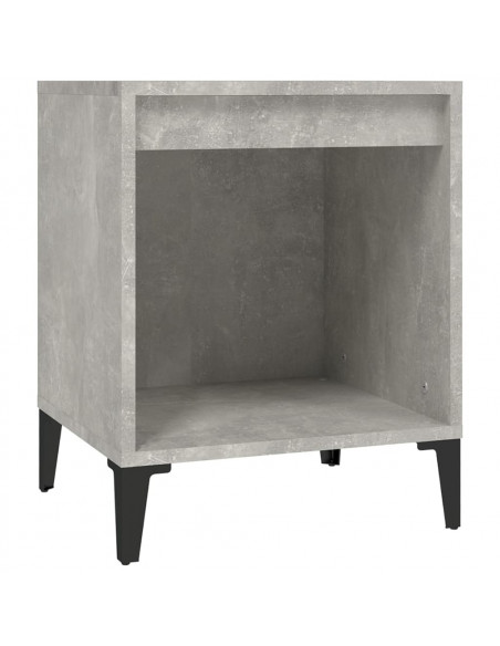 Comodini 2 pz Grigio Cemento 40x35x50 cm