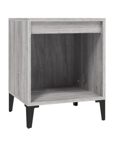 Comodino 2 pz Grigio Sonoma 40x35x50 cm
