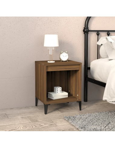 Comodini 2 pz Rovere Marrone 40x35x50 cm